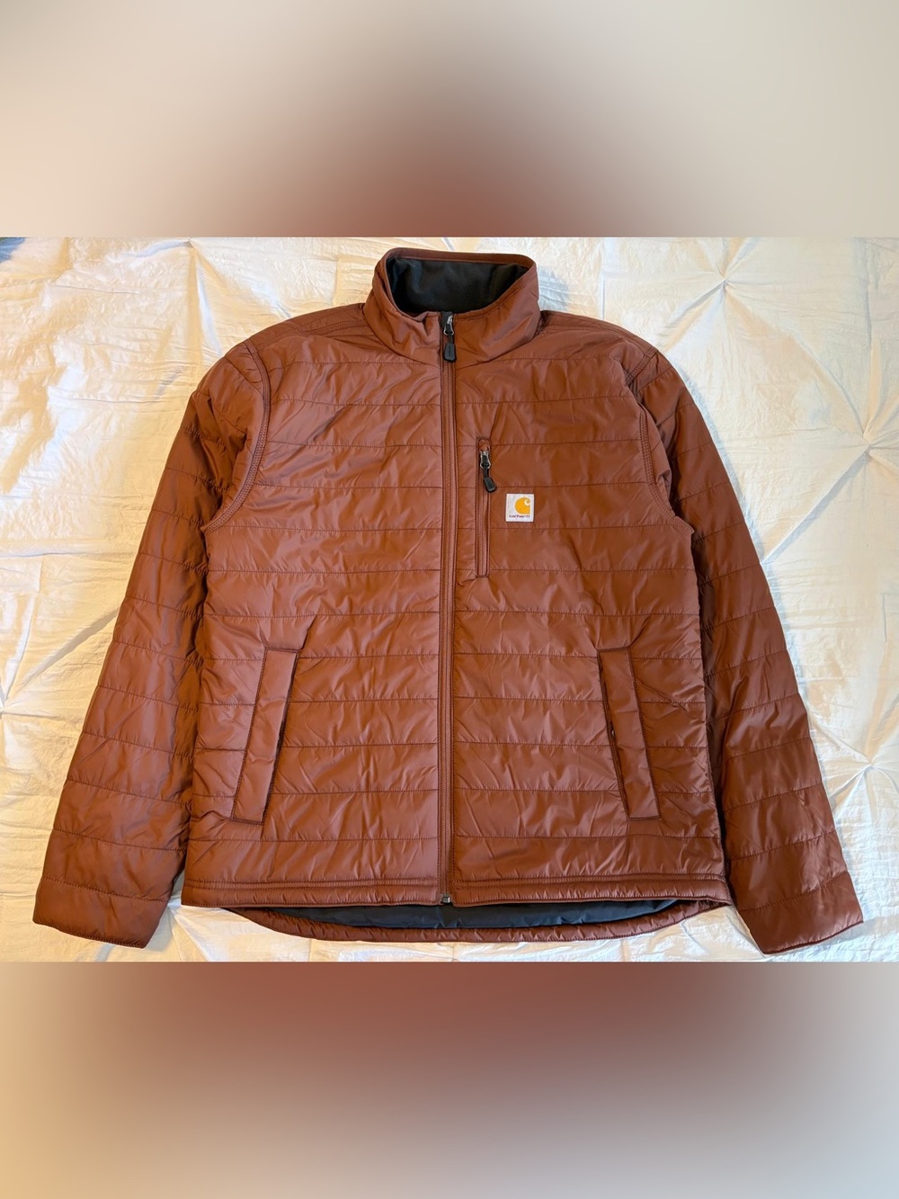 Carhartt Gilliam Puffer Rain Defender Full Zip Brown Jacket Medium 102208 B80